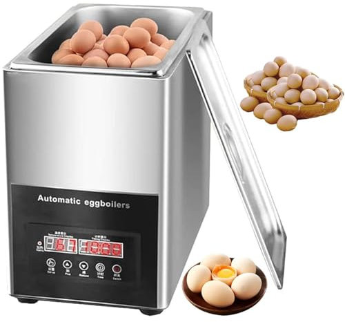 YLANMEI Rapid Egg Boiler, 800W Egg Cooker Multi-Functional, 50 Eggs Easy to Peel, Soft, Medium, Hard Boiled, Poacher, Indicator light, Stainless Steel