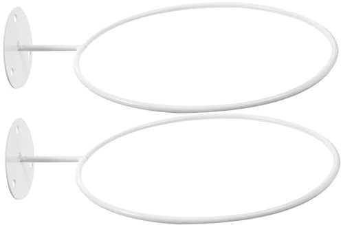 BRIGHTFUFU Wall-mounted Basketball and Football Rack, Metal Ball Storage Holder with White Finish, Space-saving Sports Ball Display for Home Gym and Indoor Use