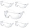NLONLL 5Pcs Safety Glasses Eye Protection Glasses Work Goggles Safety Glass Over Glass-es with Clear Lenses Security Goggles Anti-Scratch/Anti Dust/Wind Protective Eyewear for Construction Laboratory