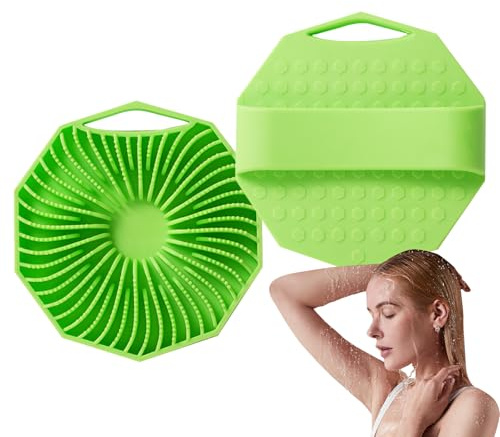 Silicone Body Scrubber, Exfoliant Corporel De Douche, Brosse Exfoliante 2 Pièces Accessoire Salle De Bain Pour Massage Et Nettoyage Corporel