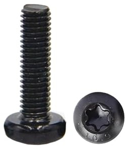 Lot de 50 vis de sécurité à tête ronde Torx en acier au carbone noir de qualité 10.9, M2, M2.5, inviolables(4mm,M2 50pcs)