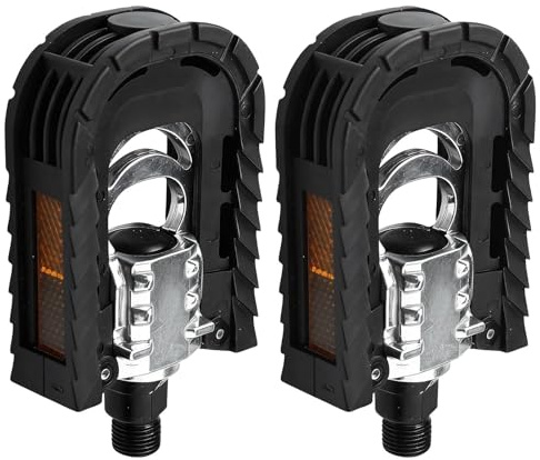 Pédales Pliantes, Antidérapantes, Design en Forme De Scie, 1 Paire avec Bandes Réfléchissantes, Pédales De Vélo Urbain en Aluminium pour VTT, Vélos De Route Et Vélos Pliants