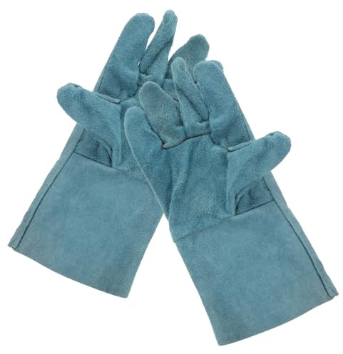 Angoily Anti biss Handschuhe für Hunde Robuste Einlagige Kuhleder schutzhandschuhe mit Flexiblem Fingerdesign Kratzfest und Beißsicher für Haustiertraining und Sicheren Umgang mit Tieren