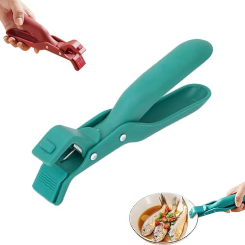 Multi-Purpose Anti-Scald Bowl Holder Clip for Kitchen,Silicone Non-Slip Heat Insulation Anti-Scald Clip,Hot Plate Gripper Tongs Hand Guard Labor-Saving Bowl Clam for Bowl,Pan (Green)