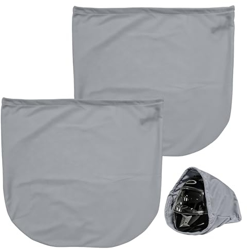 2 Stück Kordelzug Helmtasche, 43-46 cm Motorradhelm Überzug, Kratzfest Skihelm Uberzug, Plüsch Helmüberzug Skihelm, Motorrad Tasche Helmtasche Reithelm für Helm Bälle Schuh