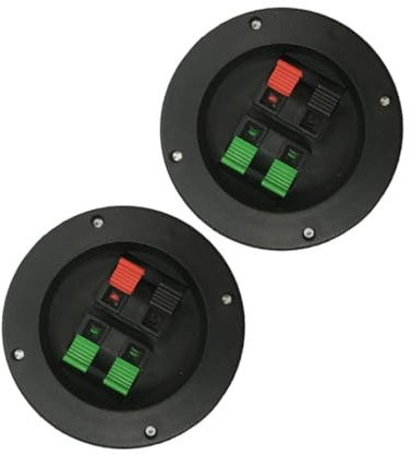 Toddmomy Connettore Morsettiera per Altoparlanti 2 Pezzi Nero in Plastico Porte di Collegamento Alte Prestazioni per Casse Acustiche Hifi
