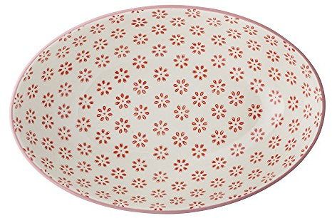 Bloomingville Plato hondo, color rojo