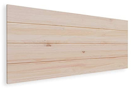 LA WEB DEL COLCHON Cabecero de Madera Rústico Vintage para Cama de 135 (145 x 44 cms.) Crudo sin Pintar | Cabeceros Madera | Dormitorio Matrimonio | Cabezal Cama |Estilo nórdico