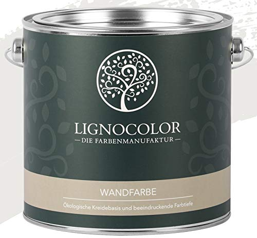 Lignocolor Wandfarbe Innenfarbe Deckenfarbe Kreidefarbe edelmatt 2,5 L (Dove Grey)