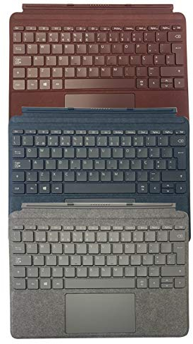 Microsoft Surface Go, Type Cover Tastatur für Handy, Platin, QWERTY Cover Port, Tastaturen für Mobiltelefone (Platin, Alcantara-Gewebe, Glas, Mikrofaser, Mini, Surface Go,