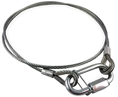 Sicherheitsseil Sicherungsseil mit Kettenverbindungsglied/Stahlseil/Fangseil/Rope/Drahtseil (800x3mm)