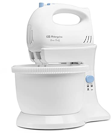 Orbegozo BA 4400 – Batidora amasadora, 5 velocidades, función turbo, 3,5 L de capacidad, 300 W