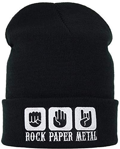 Utsökt stickad mössa tung metall varm vintermössa/ullmössa unisex män kvinnor huva/sjömansmössa/rullmössa arbetsmössa beanie finstickad med slogan | One Size Streetwear, Svart/kjol ... papper ...