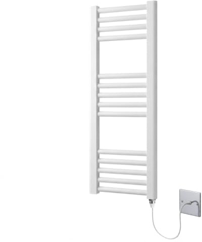 Greened House Milano - Scaldasalviette elettrico piatto, 300 x 800 mm, colore: Bianco