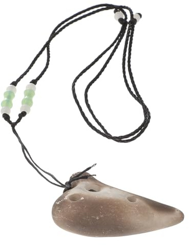 MILISTEN Ocarina Dolomita Ocarina Mini Flauta de Navidad con cordón negro para principiantes con tono etéreo y diseño ligero