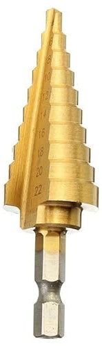 NITVIA 1 stück 4-22 MM HSS 4241 Hex Titan Kegelbohrer Lochschneider for Blech Hochgeschwindigkeitsstahl Holzbearbeitung Holz Metall Bohren Elektrowerkzeuge