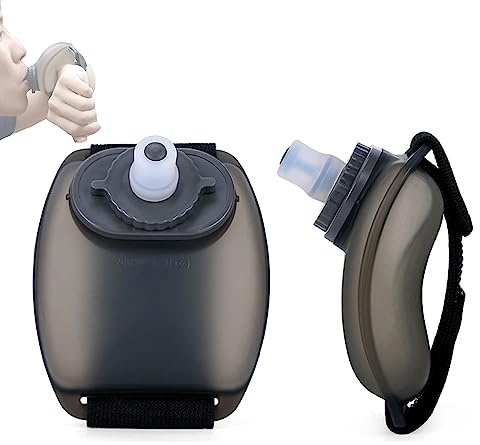 GQC Handgelenk Flasche Praktische Handgelenk Trinkflasche Tragbare Sports Wasserversorgung Trinken Flasche Auslaufsicher Joggen Outdoor Gym Radfahren 200 ml Schwarz