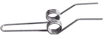 GETREY Zugfedern, 2 Stück, Drahtdurchmesser: 2,0 mm, Federstahl, doppelter Torsionsfeder-Ausgangsdurchmesser: 16 mm