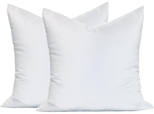 MoonRest® Synthetic Down Alternative 13x13 Square Pillow Insert Form, for Decorative Throw Pillow, Sofa, Cushions, Body and Bed - Pack of 2- Size 13“X 13”