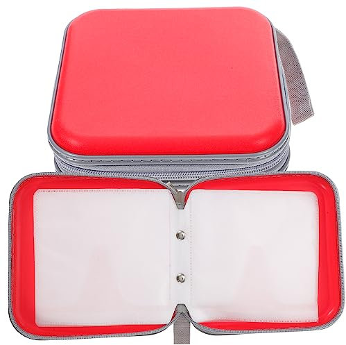 GRIRIW 2St CD-Clutch quadratischer Ständer Halter für DVDs Tasche Auto-Organizer-Tasche Geldbörsen DVD-Hülle Tragbare CD-Hülle Wagen Aufbewahrungskiste dj Veranstalter Reisen Plastik