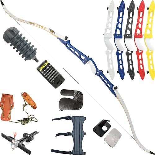 wolfman Bogenschießen Recurve Bogen Set Erwachsene 66/68/70 Zoll 14-40 lbs Bogen Set Praxis Bogen Wettbewerb Bogen Jagd Bogen für Bogenschießen Club Schießwettbewerb Rechtshänder