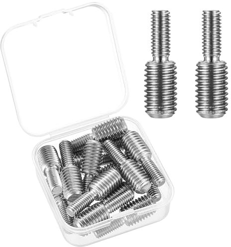 15 Pz Vite di Riduzione Adattatori, Perni Filettati a Doppia Estremità in Acciaio Inox, Adattatore Bullone M6x1 a M10x1,5, Vite di Conversione