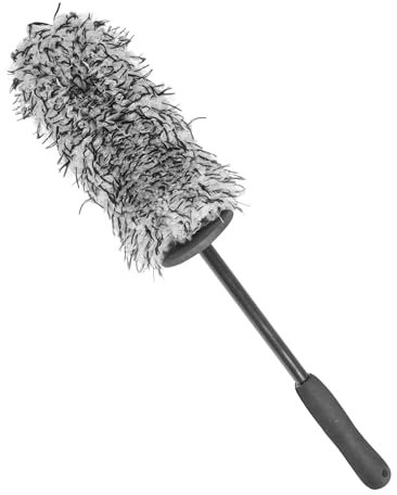 Flaconi Spazzola Cerchi Auto,Spazzola per Cerchi Auto,Spazzola Cerchi,Spazzola per Cerchi in Lega,Spazzola per la Pulizia Dell'auto,Adatto per Ruote e Cerchioni di Auto,Motociclette,Biciclette (Nero)