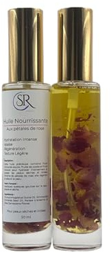 Élixir Sublime Roses & Huiles Précieuses – Huile Nourissante – Soin Visage et Corps Hydratant, Nourrissant & Régénérant – Huiles d'Amande Douce, Avocat & Jojoba – 100% Naturel, Tous Types de Peaux