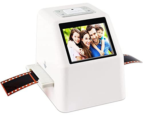 Scanner de Diapositives de Film numérique, Scanner de Diapositives de Film, avec écran LCD 2,4, Appareil Tout-en-Un pour numériser, Afficher, Modifier, convertir et enregistrer, Plusieurs Langues PE