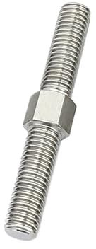 Doppelendige Gewindestange, 2 Stück Links- und Rechtsgewinde Doppelendgewindestange M6 M8 Positives und Negatives Gewinde Bar Stehbolzen Schraube 304 Edelstahl(M8x80mm)