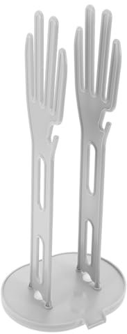 HOMOBABE Glove Dryer Hanging Rack Drip Base Gray Single Piece Kitchen Drying Rack for Gloves and Towels for Kitchen Sink Storage