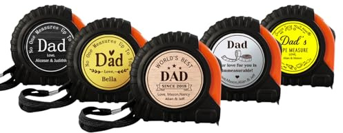 Misuratore a nastro personalizzato con scritta in lingua inglese We Love You More Than We Can Measure, con nomi personalizzati, con incisione del nonno, regalo per la festa del papà, Natale