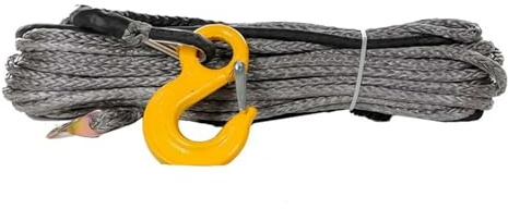 1 stück 10mm X 30m Rotes Seil Synthetische Uhmwpe Windenleine Mit Haken for Off Road 4x4 Fahrzeugwerkzeuge(Gray)