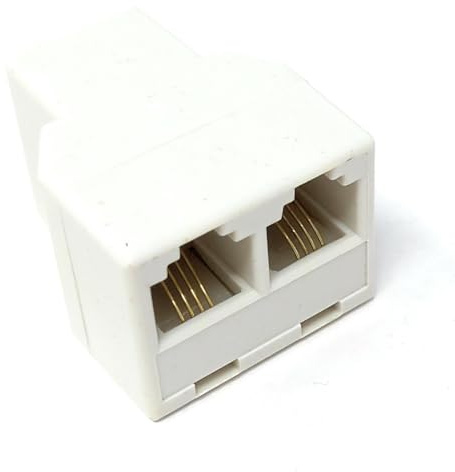 RJ11 Telefon-Splitterkabel - 1 zu 2 RJ11 Y-Adapter mit 6P4C-Stecker, Leitungserweiterungskabel für Festnetztelefon, Faxgerät, Modem, DSL