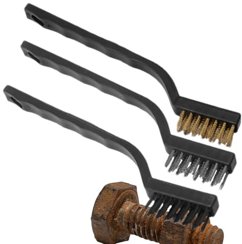 Cepillo De Alambre Pequeño | Cepillo Antióxido para Limpieza de Metales | Cepillo Eliminar Herrumbre Multiusos, Limpiador para Soldadura Carpintería Cadena Bicicleta