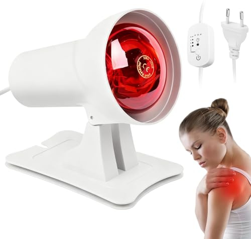 Lampe infrarouge 150 W en aluminium portable avec minuterie, lampe chauffante LED réglable, lampe infrarouge pour usage domestique, pour camping, randonnée, pêche de nuit et vie quotidienne (480 mA