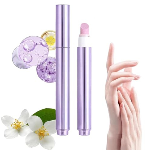 Bolígrafo para el cuidado de las uñas 3 en 1 mejorado 2025, bolígrafo con empujador de cutículas y punta de cerámica para uñas secas y dañadas, hidrata y da brillo a las. (1pcs)