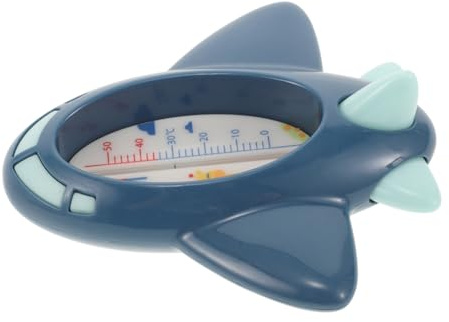 TOBBOMEY Babybadewasserthermometer für Neugeborene mit Lesbarem Display Sicheres Duschtemperaturmessgerät Cartoon Flugzeug Design Frei für Babybad und Babyzimmer
