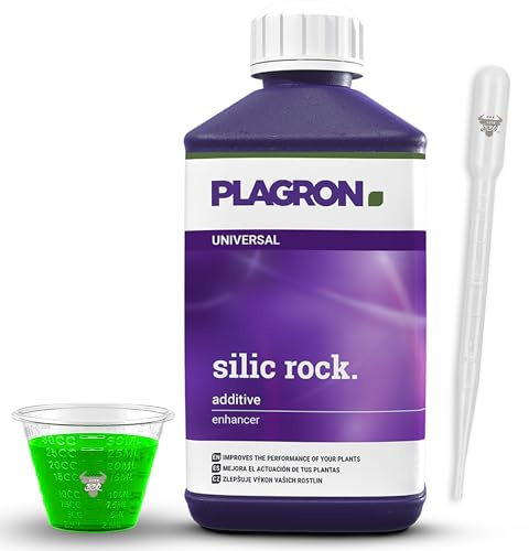 Plagron Silic Rock 500ml mit Pipette mit Messbecher – Stärkung und Schutz für kräftige Pflanzen