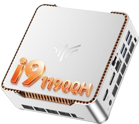 KAMRUI Hyper H2 Mini Gaming PC, in-tel Core i9-11900H (Beat 1195G7/5825U, up to 4.9GHz) 32GB RAM 1TB SSD Mini Desktop Computers, Triple 4K Display 6*USB3.2, USB-C, HDMI, DP, WiFi6, BT5.2, Office Home