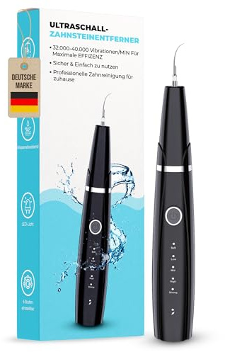 Elektrisches Zahnreinigungsgerät für Zuhause | Zur kosmetischen Reinigung sichtbarer Zahnoberflächen & Zahnzwischenräumen I 5 Modi & LED-Licht | Wiederaufladbar I Einfache Anwendung