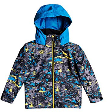 Quiksilver Little Mission - Veste de Ski/Snowboard pour Garcon 2-7 Veste de Ski/Snowboard Garçon Sulphur Pop Yeti Forest FR: XS (Taille Fabricant: 2)