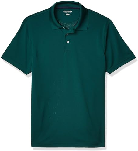 Amazon Essentials Herren Golf-Poloshirt, Kurzärmelig, Schmal Geschnitten, Schnell Trocknend