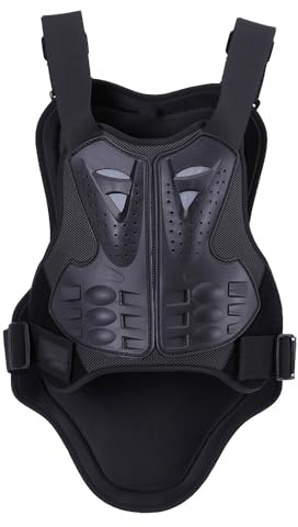Chaleco Protector para Adultos,Chaleco Protector Moto Hombre Protección para Motocross Patinaje Patín Esquí Snowboard Protección de Pecho Corporal Proteger Espalda Black,S