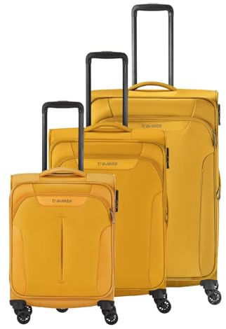 travelite Croatia 3er Set Rollen, Curry, one Size, Lässig