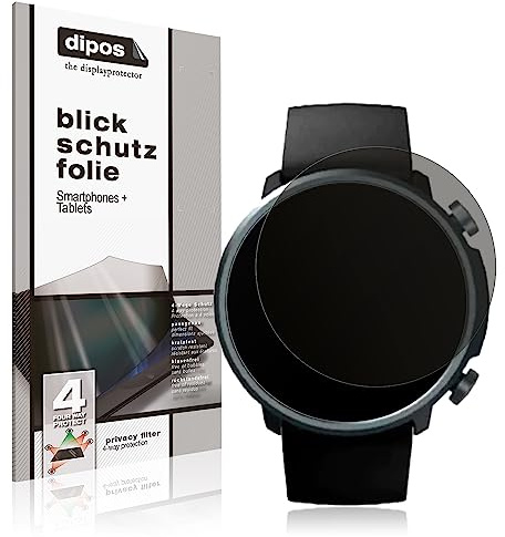 dipos Blickschutzfolie für Mibro Watch A1 | Displayschutz matt mit 4-Wege Sichtschutz-Effekt, Privacy Filter, passt perfekt, kratzfest, blasenfrei, selbstklebend