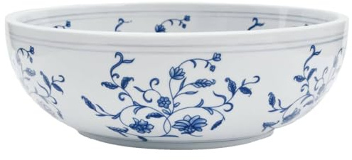 vidaXL Handfat vit och blå rund Φ41x14 cm keramik