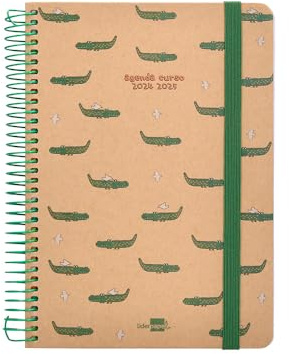 Liderpapel skolkalender år 24-25 år klassisk krokodil dag sida din A5 papper fsc elastiskt band