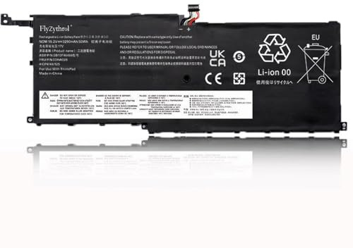 FlyZythrol 52Wh 00HW029 00HW028 battery Compatible With lenovo ThinkPad X1 | Carbon 4th Gen 4 2016 ThinkPad X1 Yoga Gen1 Gen2 series 01AV441 01AV457 01AV458 01AV409 01AV438 SB10K97567 SB10F46466