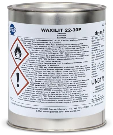 Waxilit 22-30P Silikonfreies Gleitmittel – 1 kg Dose für Holzbearbeitungsmaschinen, verhindert Verstopfungen, hohe Gleitwirkung, langlebig & umweltfreundlich